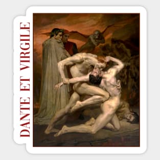 Dante and Virgil in Hell by Bouguereau Sticker